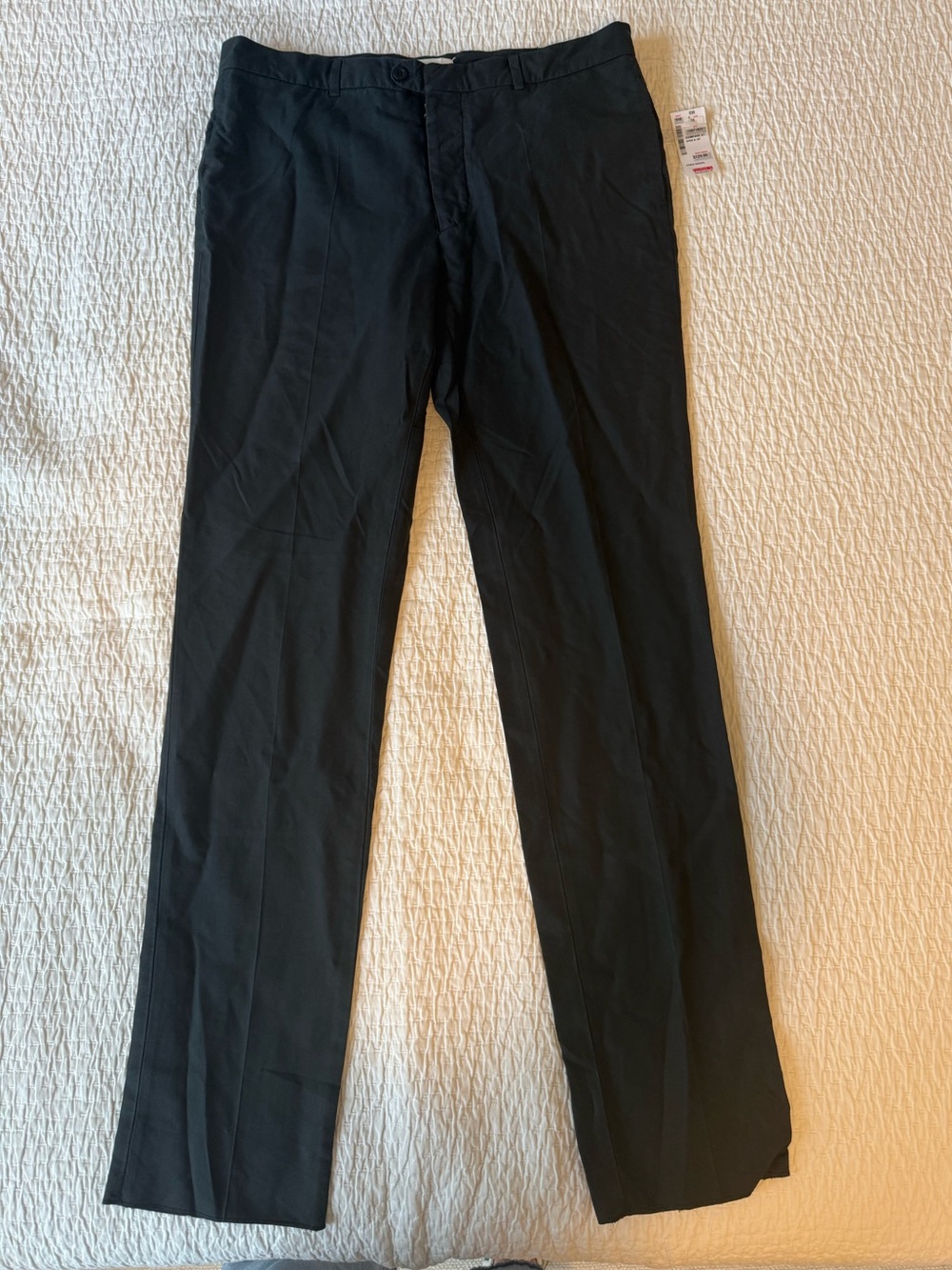 Maison Martin Margiela Black Straight-Leg Slim Dress Pants - raw hem